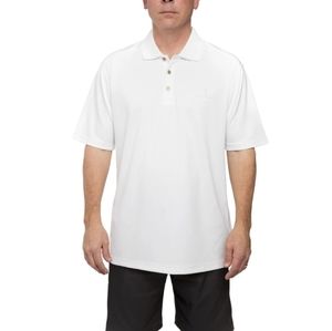 Links Edition men's white polo golf shirt